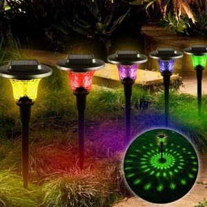 8 Pack Solar Pathway Lights, Multicolored
